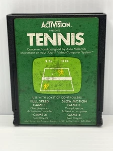 Tennis (Atari 2600, 1981) Game Cartridge Manual Activision Tested Cleaned AG-007 - Picture 1 of 6