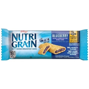 Kellogg Nutri-Grain Blueberry Cereal Bar, 1.55 Ounces, 16 Per Box, 6 Per Case - Picture 1 of 9