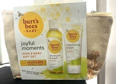 Burt's Bees Momentos Alegres con Champú Bebé Loción Lavado y Bálsamo Labial Set de Regalo Foto 1 de 2