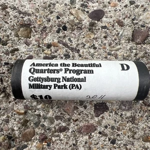 2011 D Gettysburg PA Nationalpark Viertel Regierung eingewickelte Rolle Stempelglanz - Bild 1 von 2