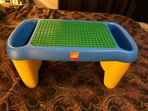 Vintage 1998 LEGO Duplo Lap Desk Building Table w/ Side Storage Bins - Picture 1 of 12