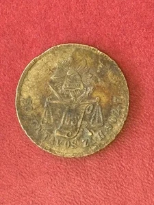 1872 Zs 50 Centavos – AU Details, Scarce Silver, Rim Bumps & Scratches - Picture 1 of 10