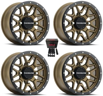 Raceline Krank ATV Wheels/Rims Bronze 14" Suzuki KingQuad (4) - Image 1 of 3