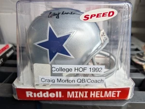 Craig Morton Dallas Cowboys handsigniert signed Speed Mini Helm JSA Coa - Bild 1 von 3