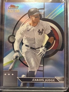 2023 Topps Finest Aaron Judge Sky Blue Refractor /300 #1 All Rise Yankees - Picture 1 of 3