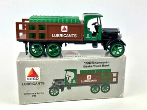 Vintage 1993 Ertl #5 in Collection - 1925 Kenworth Stake Citgo Truck & Bank NEW - Picture 1 of 21