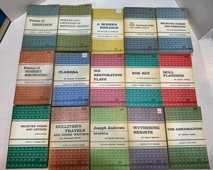 15 Houghton Mifflin Riverside Classic Literature Books Poetry Lot 1960's - Picture 1 of 17