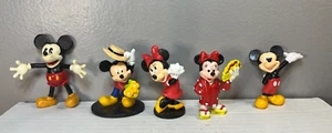 Mickey Mouse & Minnie Mouse - 2" Figure Lot - Bendems - Applause - Vintage - VG - Picture 1 of 11