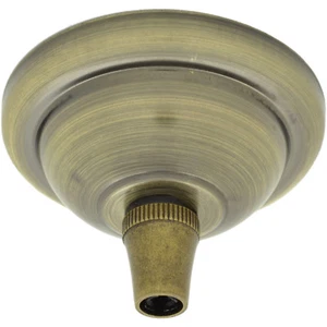 Deko Stil kleine 63 mm Metall Deckenrosette mit Metallschnur Griff Antik Messing - Bild 1 von 4