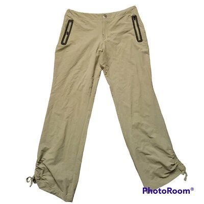 Cabelas Womens Tan Ruched Leg  Hiking Outdoor Pants Size 10 - Image 1 of 3