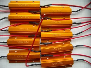 100x 6R 6 Ohm 6E 5% 100W Alambre - Resistencia oro anodizado 6R2 5R6 5,6 6,2 Ohm - Imagen 1 de 3