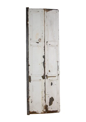 Pair of Steel Painted Bifold Shutters 85 x 27 Cover
