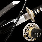 Black Samurai Katana Japanese Full Tang 1095 Carbon Steel Sword Razor Sharp