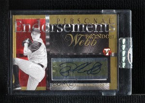 2004 Topps Pristine Personal Endorsements Gold /25 Brandon Webb #PEA-BW Auto