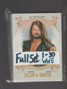 WWE 2021 Complete ALLEN & GINTER SET 1-30 - Picture 1 of 1