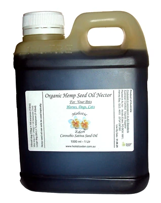 1Lt Organic Hemp Seed Oil Nector for Cats Dogs Horses Pain Releif Stress Anxiety - image 1 of 2