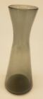 Vintage Smokey Gray Hourglass Shaped Glass Bud Vase 5 inches tall