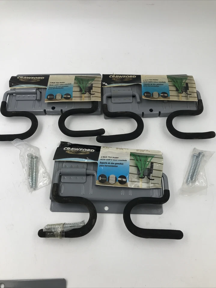 Lote de 3 soportes de gancho CRAWFORD DuraMount (sostiene 50 libras) Foto 1 de 4