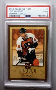 1996 Donruss Elite #9 Inserts Gold Eric Lindros PSA-9 MINT           Super Sharp