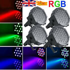 4x RGB 36 LED Par Can Light Strobe DMX512 Stage Lighting DJ Disco Party w/Remote