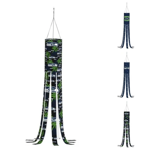 Seattle Seahawks Outdoor Garden Windsock Decor Porch Deck Wind Sock 6*40in Cover