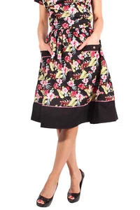 vintage Hawaii retro Hibiskus Blüten SWING Tulpenrock Petticoat Rock - Picture 1 of 10