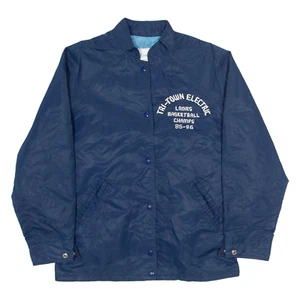 Vintage BONNET OF CANADA Ladies Basketball Coach USA Jacket Blue 80s Girls L - Picture 1 of 8