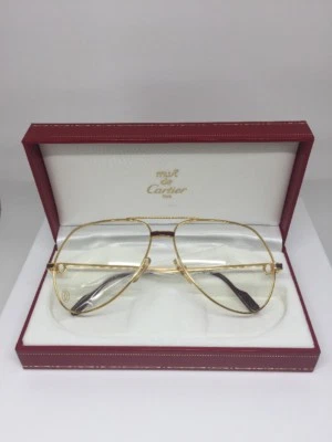 New Vintage Cartier Vendome Laque Bordeaux Large Aviator Eyeglasses GP 62-14mm - Image 1 of 4