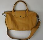 Longchamp Le Pliage Medium Cuir Tan Leather Shoulder Bag