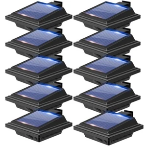 10er Solarlampen für Außen Garten Kaltweißes Solarlicht 40 LEDs Zaunbeleuchtung - Bild 1 von 12