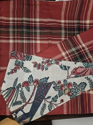 Pottery Barn Red Plaid Pillow Covers Pair 20x20 EUC - Image 1 of 3