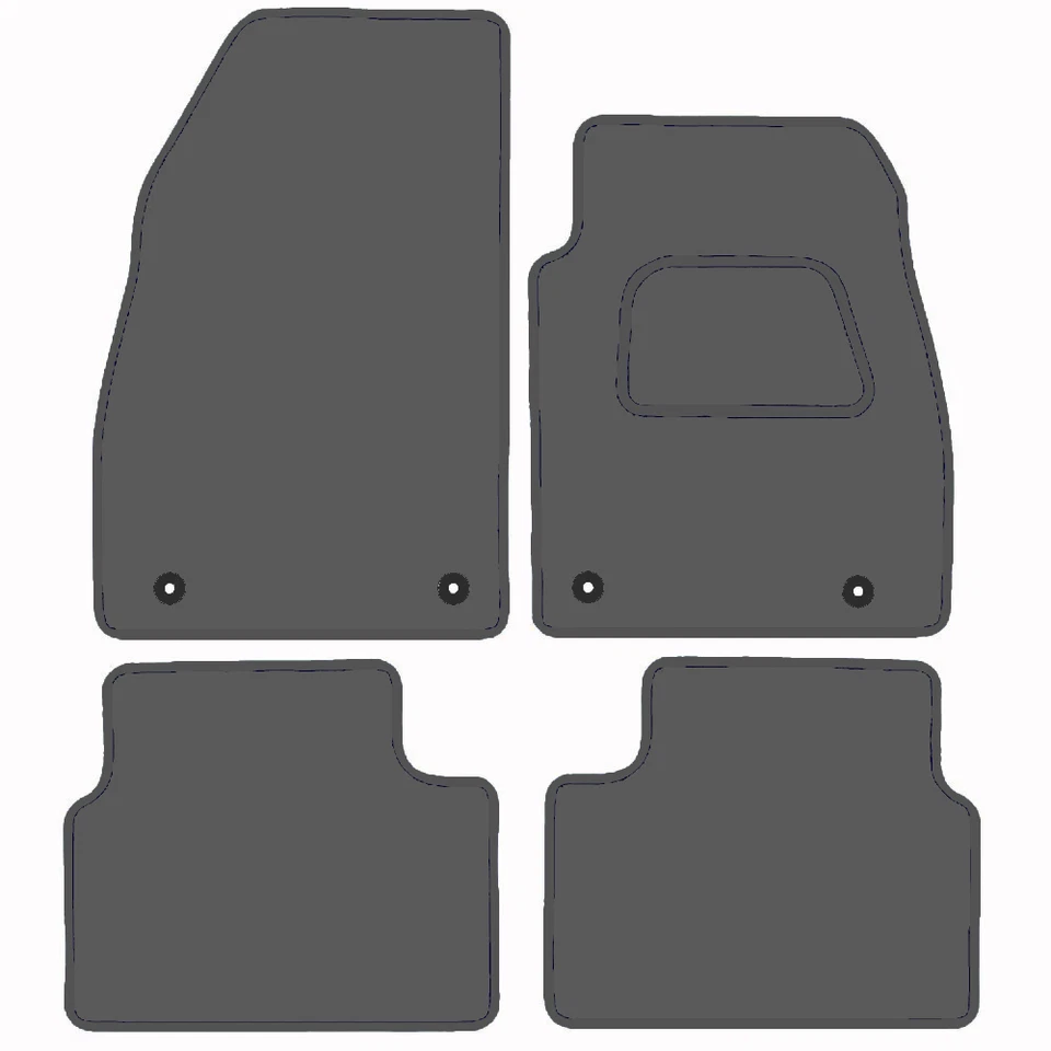 Alfombrillas de coche a medida negras con adornos azules aptas para Vauxhall Insignia 2008-2013 Foto 1 de 1