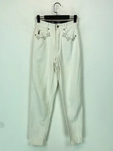 Angels White Solid Straight Jeans Studded Pocket High Rise EUR 34 UK6 - Picture 1 of 15