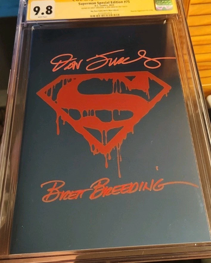 SUPERMAN #75 Special Edition CGC 9.8 DAN JURGENS, BRETT BREEDING Blue Foil - Image 1 of 1