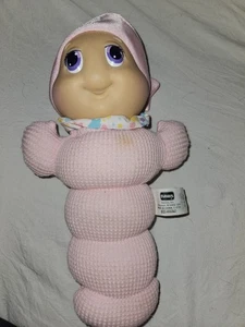 Vintage Playskool Glo Worm Glow Waffle Pink Thermal 1993 Stars Gloworm - Picture 1 of 7