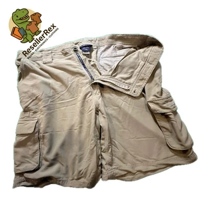 Pantalones Cortos de Carga ExOfficio Para Hombres Beige Nylon Talla 38 Cremallera Mosca Aire Libre Aventura Viaje Foto 1 de 4