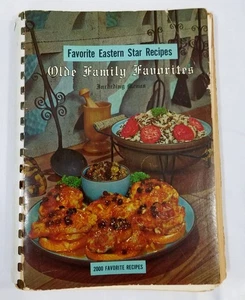 Favorite Eastern Star Recipes Olde Family Favorites Cookbook Spiral 1965 - Picture 1 of 8