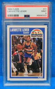 1989 FLEER # 41 Lafayette Lever PSA 9 MINT # 96890333  DENVER NUGGETS !!! - Picture 1 of 2
