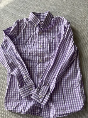 Camisa Vineyard Vines para niños púrpura a cuadros con botones pequeña (8-10) Foto 1 de 2