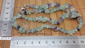 Collier baroque chips FLUORITE 45 cm long mineraux lithotherapie - Picture 1 of 1