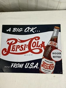 Made In The USA Classic Memorabilia Sign Pepsi Sign - Picture 1 of 2