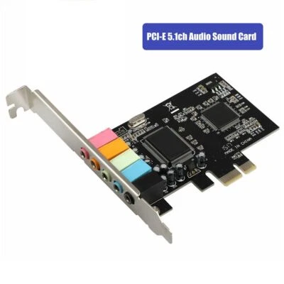 5.1 Ch PCI-E8738 6 Channel PCI Express Adapter PCIE Sound Card Audio Digital - Image 1 of 4