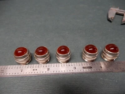 Biseles de lente atornillados de luz de panel vintage cantidad 5 acero naranja liso 9/6 rosca OD Foto 1 de 3