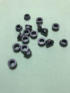 (25ea) MS21043L4 1/4-28 Silver Plated Stainless Jet Nut W/ Black Moly Lube - Picture 1 of 2