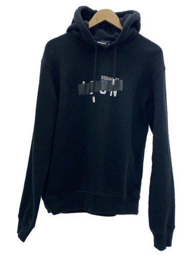 Felpa con cappuccio DSQUARED2 S cotone nero S79GU0049 usata