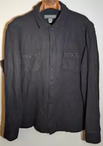 Vintage Bananan Republic Hemd Herren Large Button Up Shacket Wolle Vintage Schwarz - Bild 1 von 7