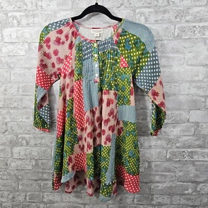 Mimi And Maggie boutique dress Farmhouse Patchwork Size Small 7-8 - Picture 1 of 7