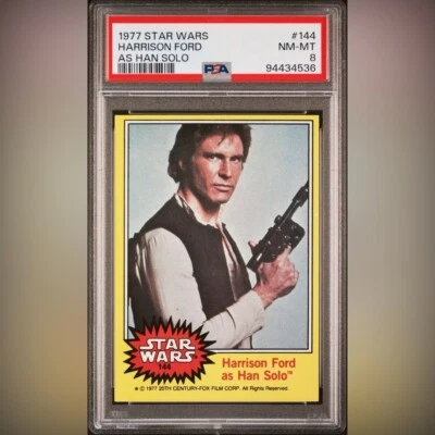 1977 Star Wars #44 Harrison Ford as Han Solo PSA 8 FRESHLY GRADED - Image 1 of 3