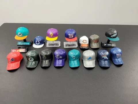 NFL Mini Hat Football Souvenir Ball Cap Lot Dolphins Vikings Jets Falcons Bills Cover