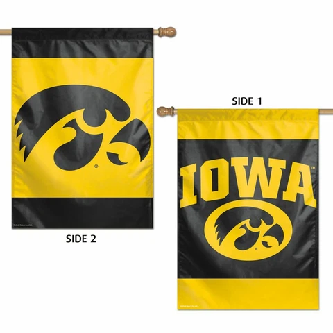 IOWA HAWKEYES LOGO 28"X40" DOUBLE SIDED BANNER FLAG NEW WINCRAFT 👀 Cover
